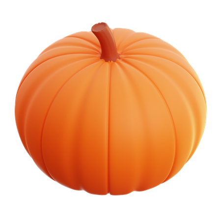 Citrouille orange  3D Icon