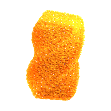 Orange Cleaning Sponge  3D Icon