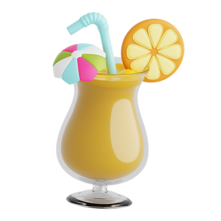 Orange Drink  3D Icon