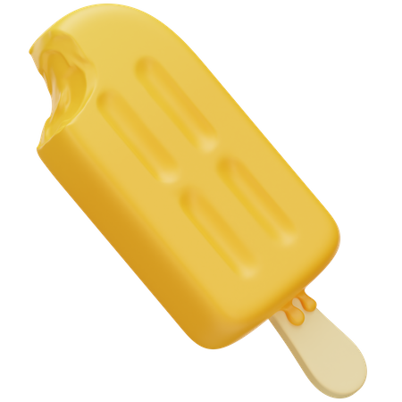 Orangen-Eis am Stiel  3D Icon