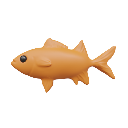 Orange Fish  3D Icon
