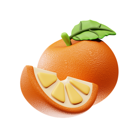 Orange fraîche  3D Icon