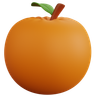 3d orange fruit logo