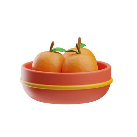 Orange fruit 3D Icon