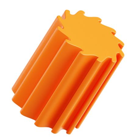 Orange Gear Abstract Shape  3D Icon