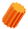 Orange Gear Abstract Shape