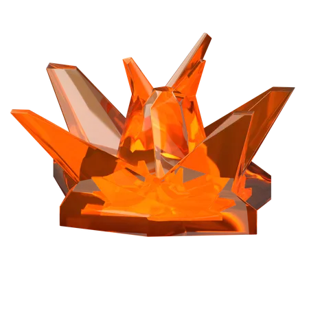 Orange Gem  3D Icon