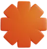 Orange Geometric Blossom