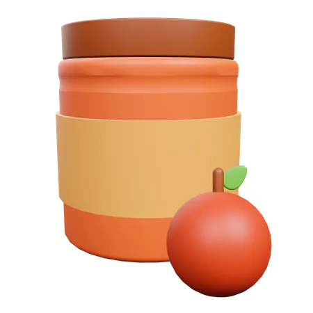 Orange Jam  3D Illustration