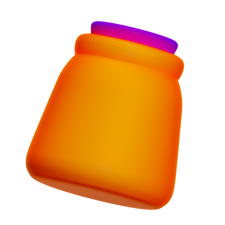 Orange Jam Bottle 3D Icon