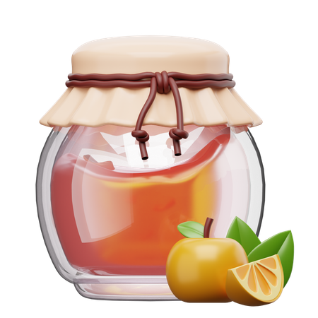 Orange Jar  3D Icon