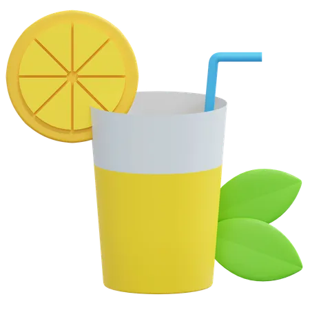 Orange Juice Spring Icon Illustration 3D Icon
