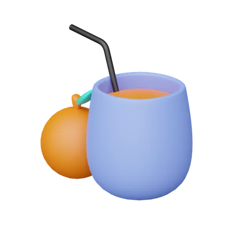 Orange Juice  3D Icon