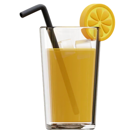 Orange Juice  3D Illustration