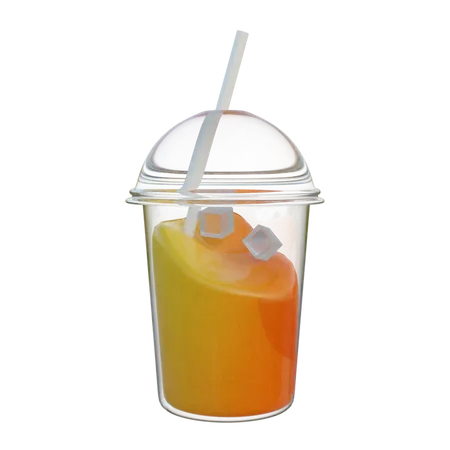 Orange Juice  3D Illustration