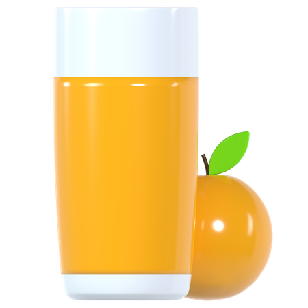 Orange Juice 3D Illustration