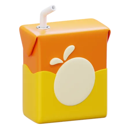 Orange Juice Carton  3D Icon