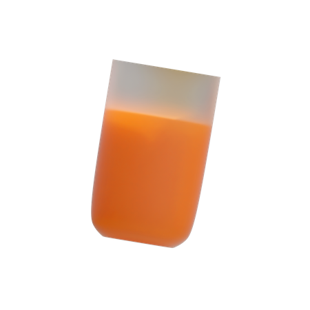 Orange Juice Glass 3D Illustration