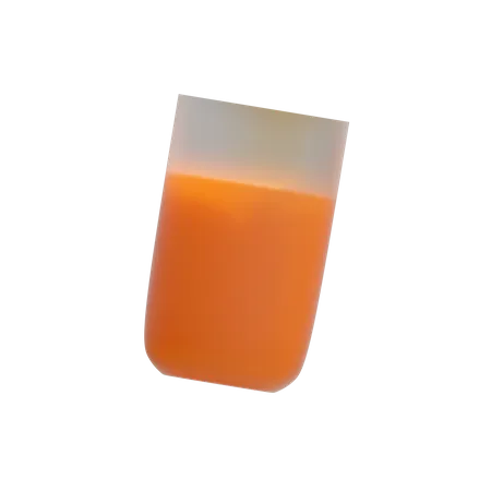 Orange Juice Glass 3D Illustration