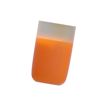 Orange Juice Glass  3D Illustration