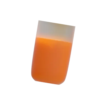 Orange Juice Glass  3D Illustration