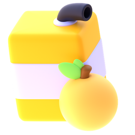 Orange Juice Package  3D Icon