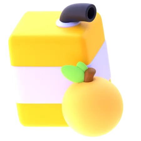 Orange Juice Package  3D Icon