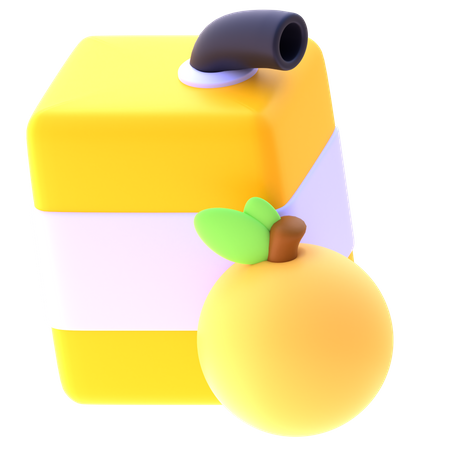 Orange Juice Package  3D Icon