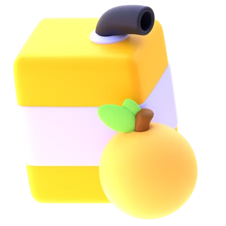 Orange Juice Package 3D Icon