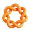 Orange Knot Abstract Shape