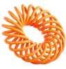 Orange Knot Abstract Shape