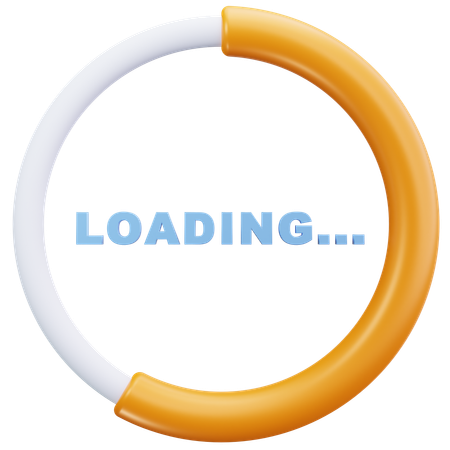 Orange Loader  3D Icon