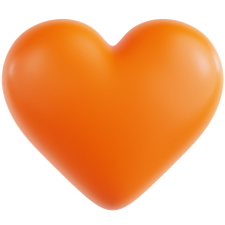 Orange Love  3D Icon