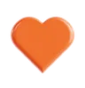 Orange Love Emoji
