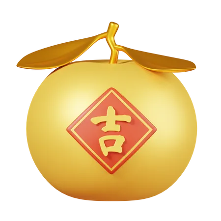 Mandarine dorée  3D Icon