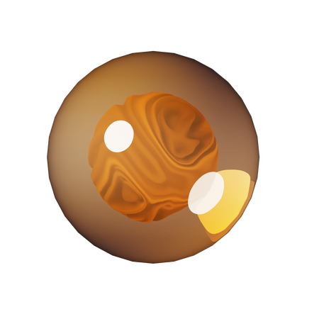 Orange Marble Flower  3D Icon
