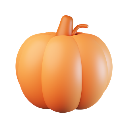 Orange Pumpkin  3D Illustration