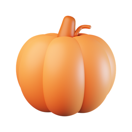 Orange Pumpkin 3D Illustration