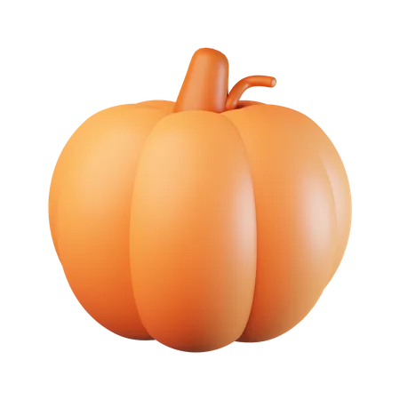 Orange Pumpkin  3D Illustration