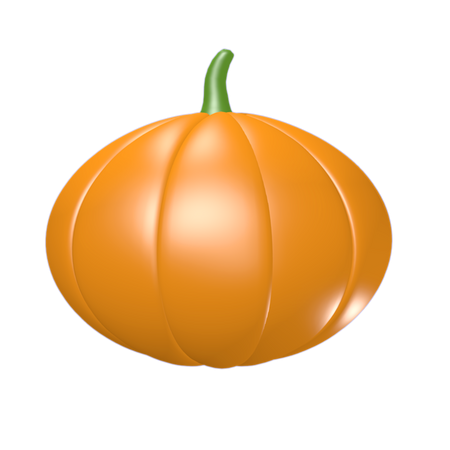 Orange Pumpkin 3D Illustration