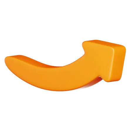 Orange Right Arrow  3D Icon
