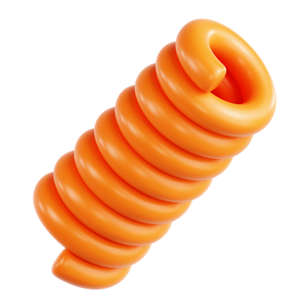Orange Spring Abstract Shape  3D Icon