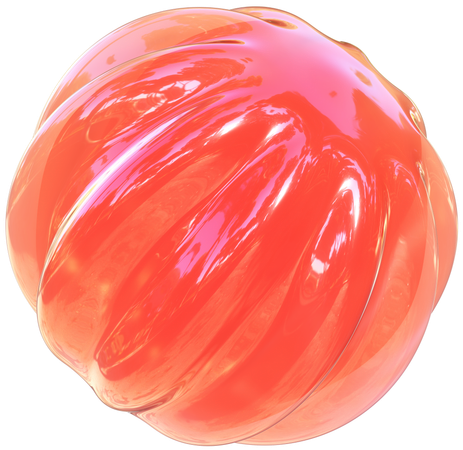 Orange texture sphere  3D Icon