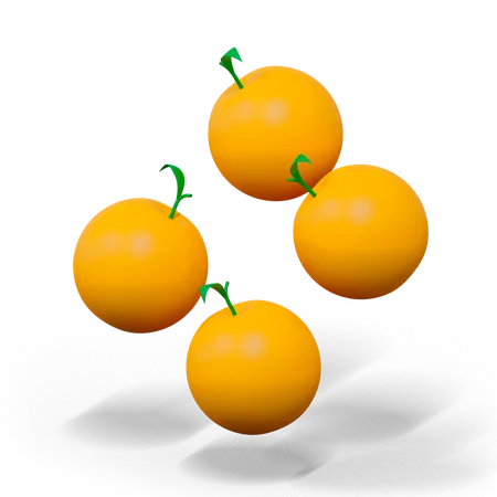 Orangen  3D Icon