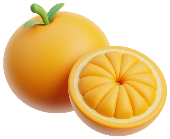 Orangenfrucht  3D Icon