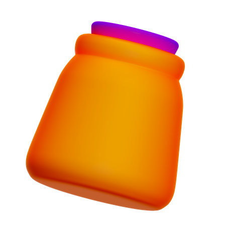 Orangenmarmeladenflasche  3D Icon