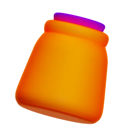 Orangenmarmeladenflasche  3D Icon