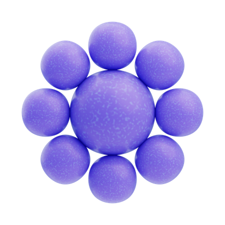 Orbe avec des boules environnantes  3D Icon