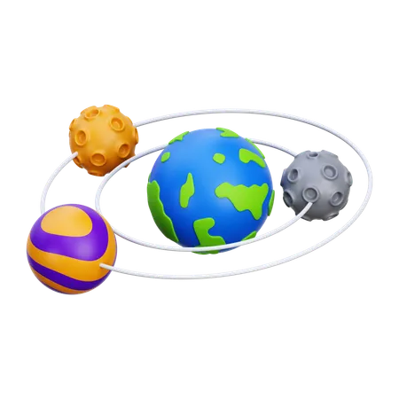 궤도  3D Icon