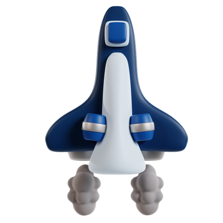 Orbit Bound Space Shuttle Launching  3D Icon